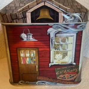 Decorative Tin Bri-tone Crayons Walnut Street School